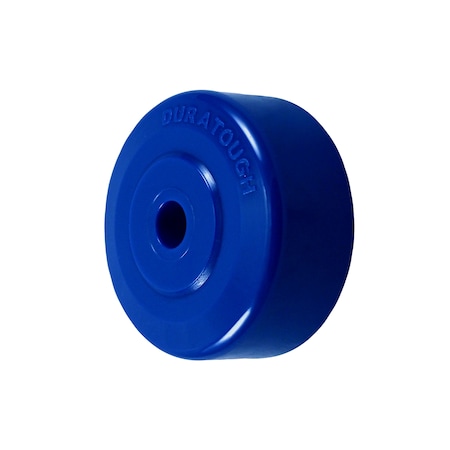 Casterhq 4"x1-1/4" BLUE SOLID POLYURETHANE (NON MARKING) WHEEL, 250 LBS CAPA HD-PLX-4H3